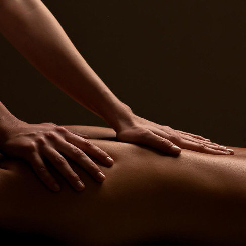 Massaging the back